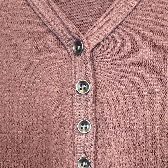 Y2K 90s Bella Henley Top S Grunge Normcore Indie Minimalist Street Coquette - Picture 3 of 14